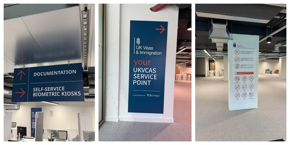 A collage of visual communication displays.